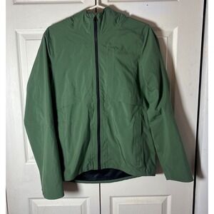 Lululemon Outpour Shell Windbreaker Jacket Mens Green Hooded Full Zip Up Size M
